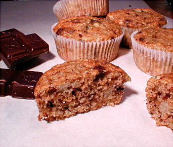 Banan- og sjokolademuffins